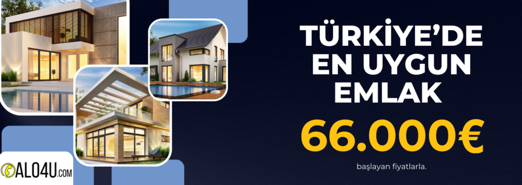 Türkiye’de 66.000 Euro’dan başlayan en uygun emlak fırsatları ile hayalinizdeki evi bulun.