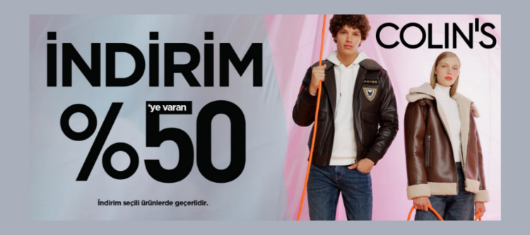 Alo4u, Colin’s %50’ye varan indirimlerle şıklığınızı uygun fiyatlarla sunuyor.